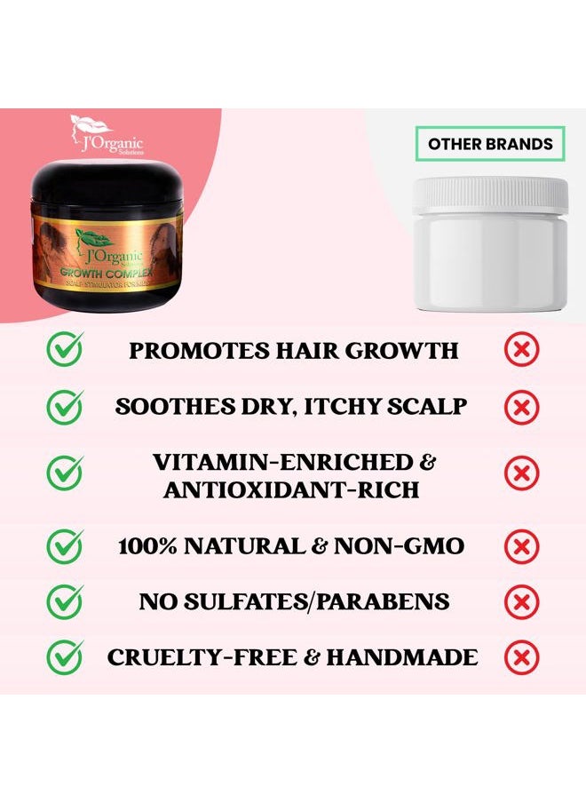 J'Organic Solutions - Natural Kid's Hair Growth Stimulator (Hair Grease) with Lanolin, Sweet Almond Oil, and Castor Oil for Soft, Shiny Hair - Image 1