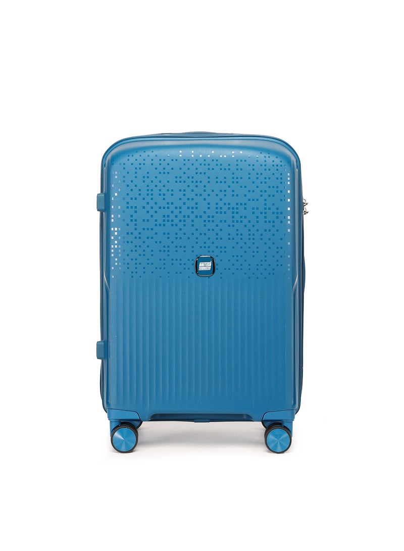 BRITISH TOURISTER 3 Piece Polypropylene Hard Side Spinner Luggage Trolley Set 20/24/28 Inch - Peacock Blue - Image 5