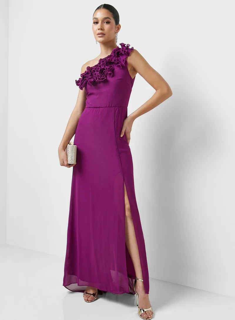 TFNC One Shoulder Front Slit Dress