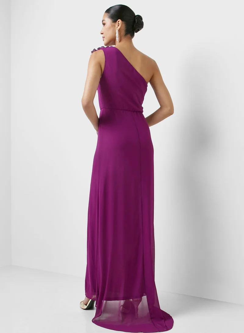 TFNC One Shoulder Front Slit Dress