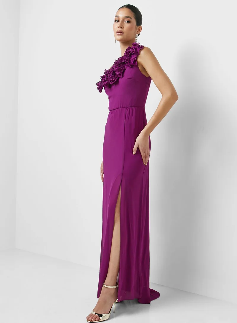 TFNC One Shoulder Front Slit Dress