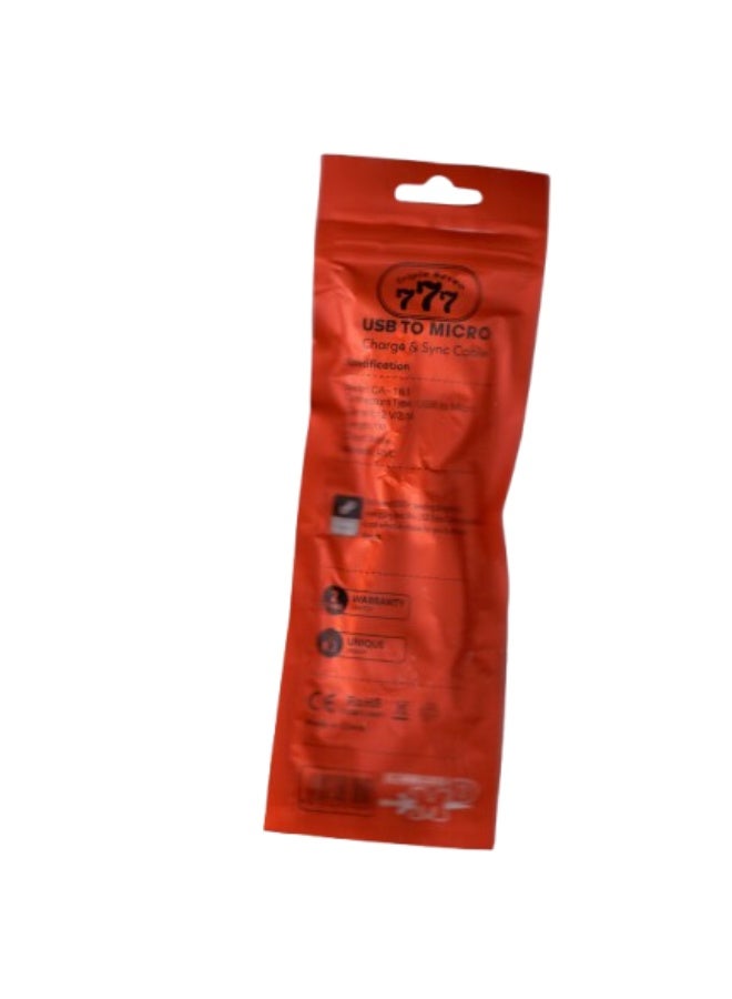 777 USB to Micro USB Charging and Sync Cable - Compatible with All Android Devices - Image 2