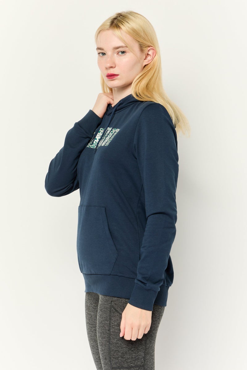 PUMA Women Regular Fit Long Sleeves Outdoor Hoodie, Evening Blue  - Image 3