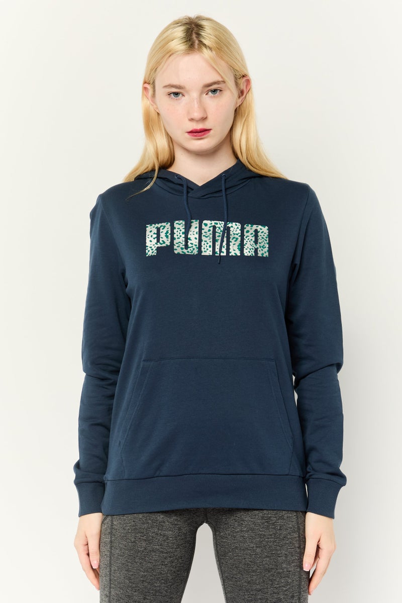 PUMA Women Regular Fit Long Sleeves Outdoor Hoodie, Evening Blue  - Image 1