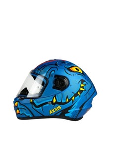 AXXIS AXXIS FF112D DRAKEN S DINOTOON C7 Full-Face Helmet - Matte Blue  - Image 3