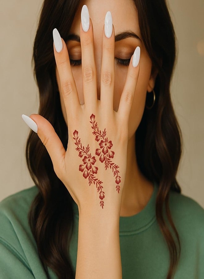 ORDERSHOCK Beautyful Finger Mehndi Stencil Sticker For Pretty Finger Look - Image 4