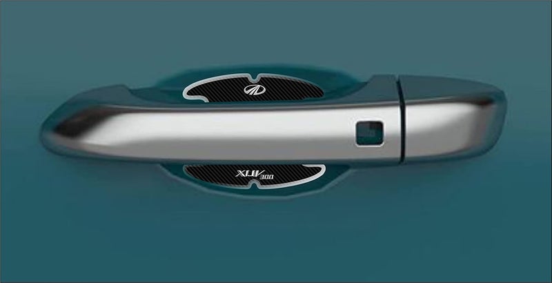 BIG FLAG BFRC 3D Gel Finish Car Door Carbon Fiber Handle Cup Scratch Guard Sticker Universal for Specific Brand (Pack of 4) (MRDRCFVAR) (XUV300_Mahindra) - Image 4