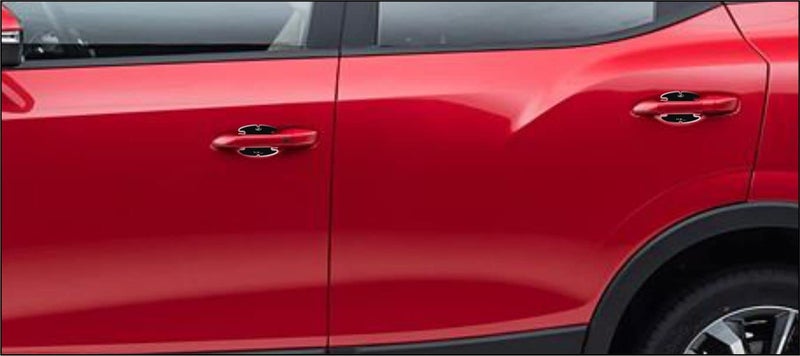 BIG FLAG BFRC 3D Gel Finish Car Door Carbon Fiber Handle Cup Scratch Guard Sticker Universal for Specific Brand (Pack of 4) (MRDRCFVAR) (XUV300_Mahindra) - Image 3