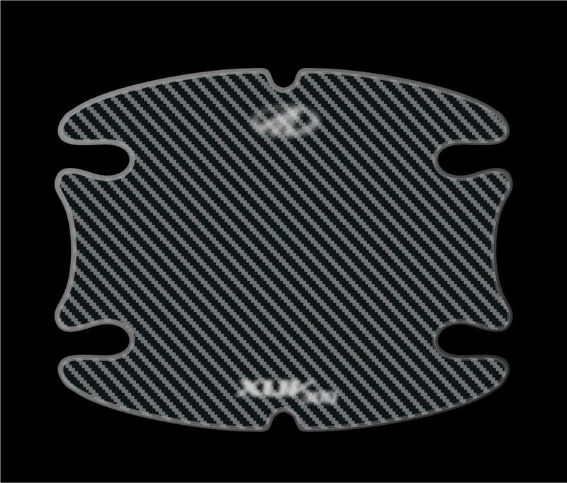 BIG FLAG BFRC 3D Gel Finish Car Door Carbon Fiber Handle Cup Scratch Guard Sticker Universal for Specific Brand (Pack of 4) (MRDRCFVAR) (XUV300_Mahindra) - Image 1