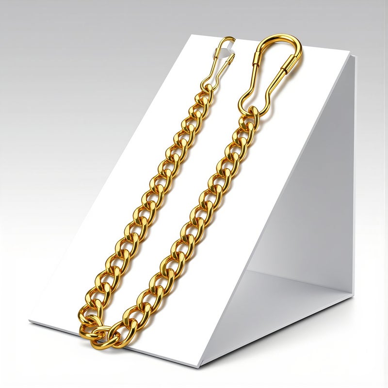 Gold Decorative Hanging Chain 10cm Dual J Hooks For Showroom Event Display Ornament - Image 2