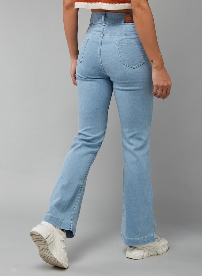 Miss Chase Women's Bootcut High Rise Regular Stretchable Denim Jeans (MCSS18DEN02-19-324-26, Colorado Blue, 30) - Image 4