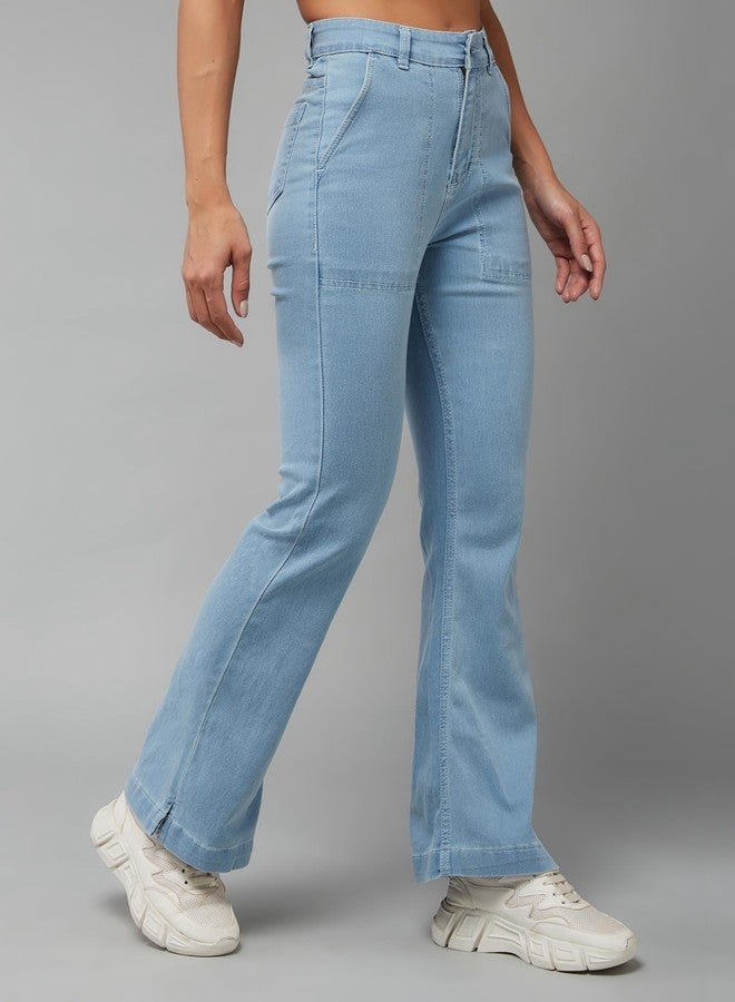 Miss Chase Women's Bootcut High Rise Regular Stretchable Denim Jeans (MCSS18DEN02-19-324-26, Colorado Blue, 30) - Image 2