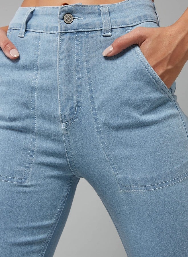 Miss Chase Women's Bootcut High Rise Regular Stretchable Denim Jeans (MCSS18DEN02-19-324-26, Colorado Blue, 30) - Image 5