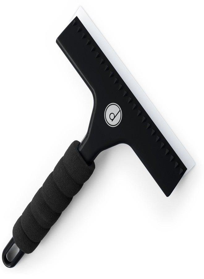 desired tools Squeegee for Shower Door, Car Windshield, and Glass Window - 2 Extra Silicone Replacement Blades - Foam Handle - Black - Image 1