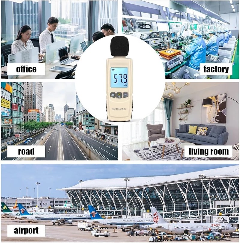 RZ GM1352 مقياس مستوى الصوت الرقمي، جهاز اختبار الضوضاء، قارئ الديسيبل من 30 إلى 130 ديسيبل - Image 5