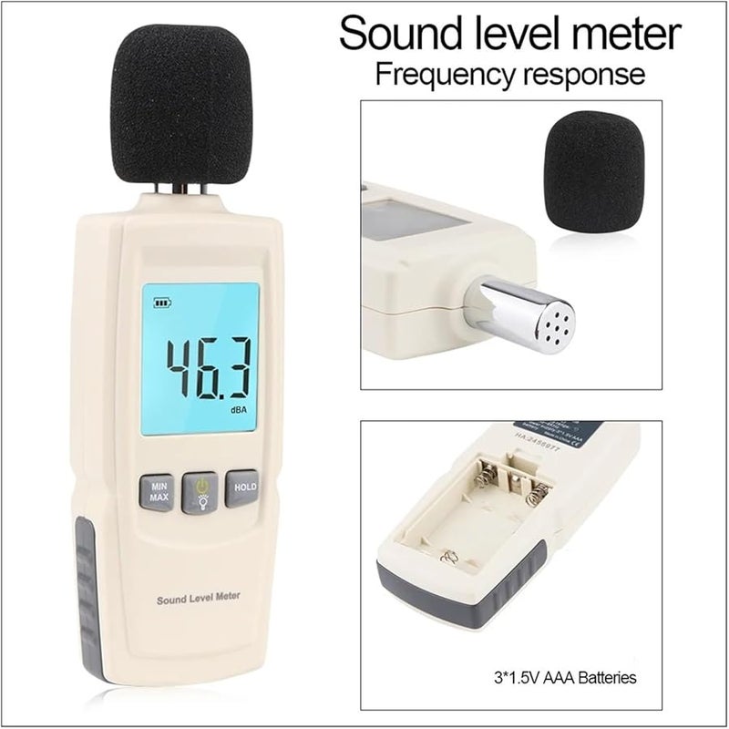 RZ GM1352 مقياس مستوى الصوت الرقمي، جهاز اختبار الضوضاء، قارئ الديسيبل من 30 إلى 130 ديسيبل - Image 1