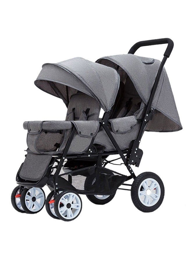 Soft Touch - Baby Double Stroller Foldable Lightweight Twins Stroller with Tandem Seating with Adjustable Backrest and Footrest for Toddler - Image 1