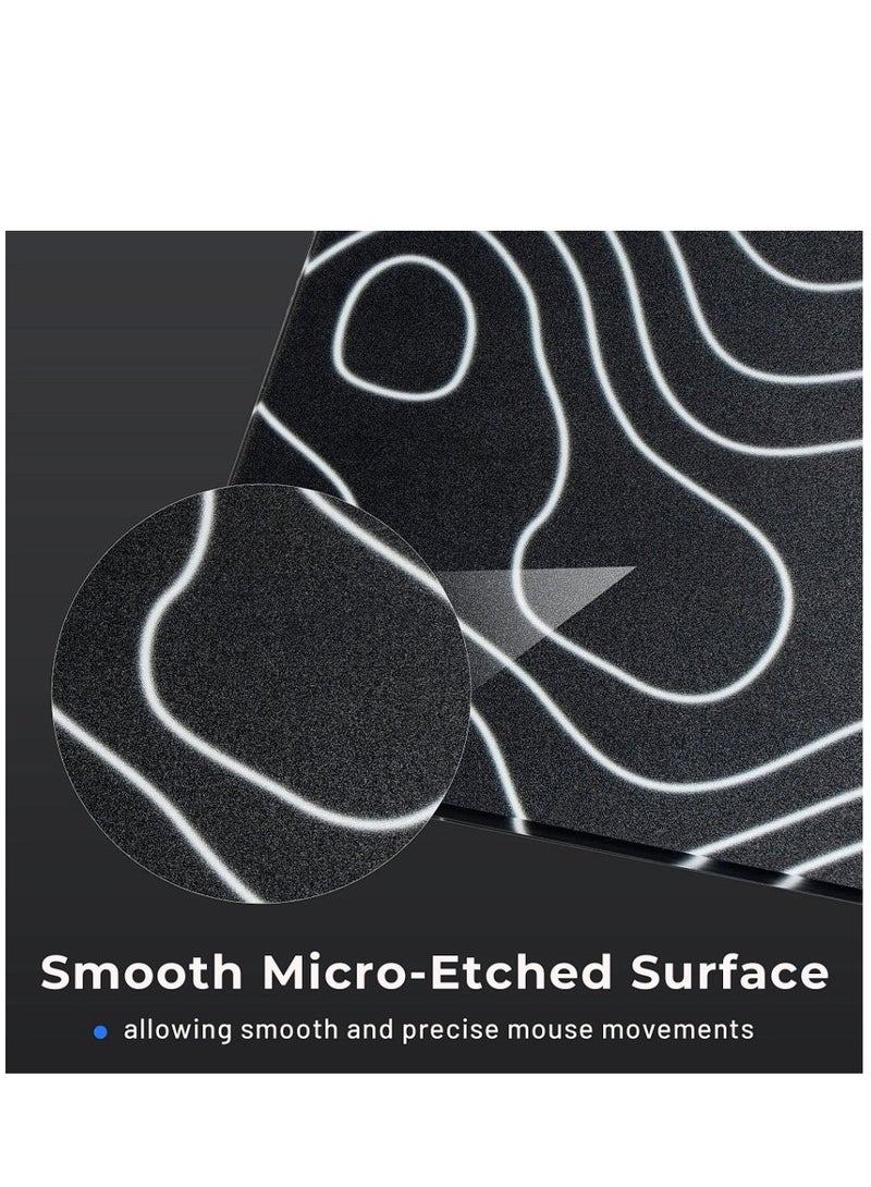 GAMETEN Glass Gaming Mouse Pad – 40×45 cm Large Hard Surface | Water & Scratch Resistant | Ultra-Smooth Glide | Easy to Clean | Professional Gaming Desk Mat - Image 3