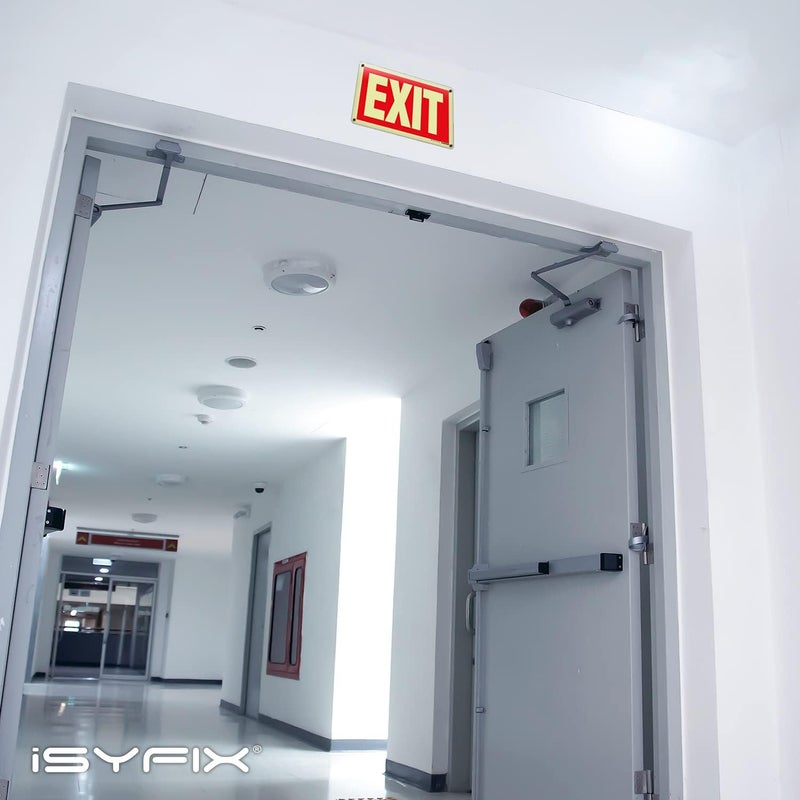iSYFIX Exit Glow in the Dark Sign Aluminum – 10 Pack 10x7 Inch – Photoluminiscent, Laminated for Ultimate UV, Weather & Fade Resistance, Indoor & Outdoor for Business, School, Office, Warehouse - Image 5