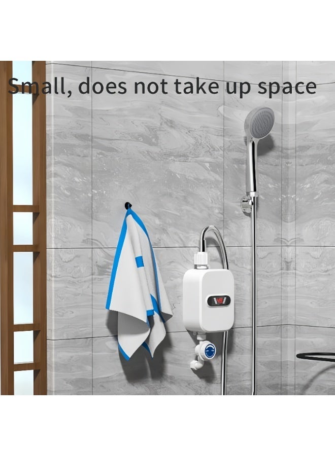 SHENGHUI LCD Digital Display Instant Water Heater, Waterproof 304 Stainless Steel Tankless Rapid Heating, Thermostatic Shower Heating Device, for Kitchen and Bathroom - Image 5