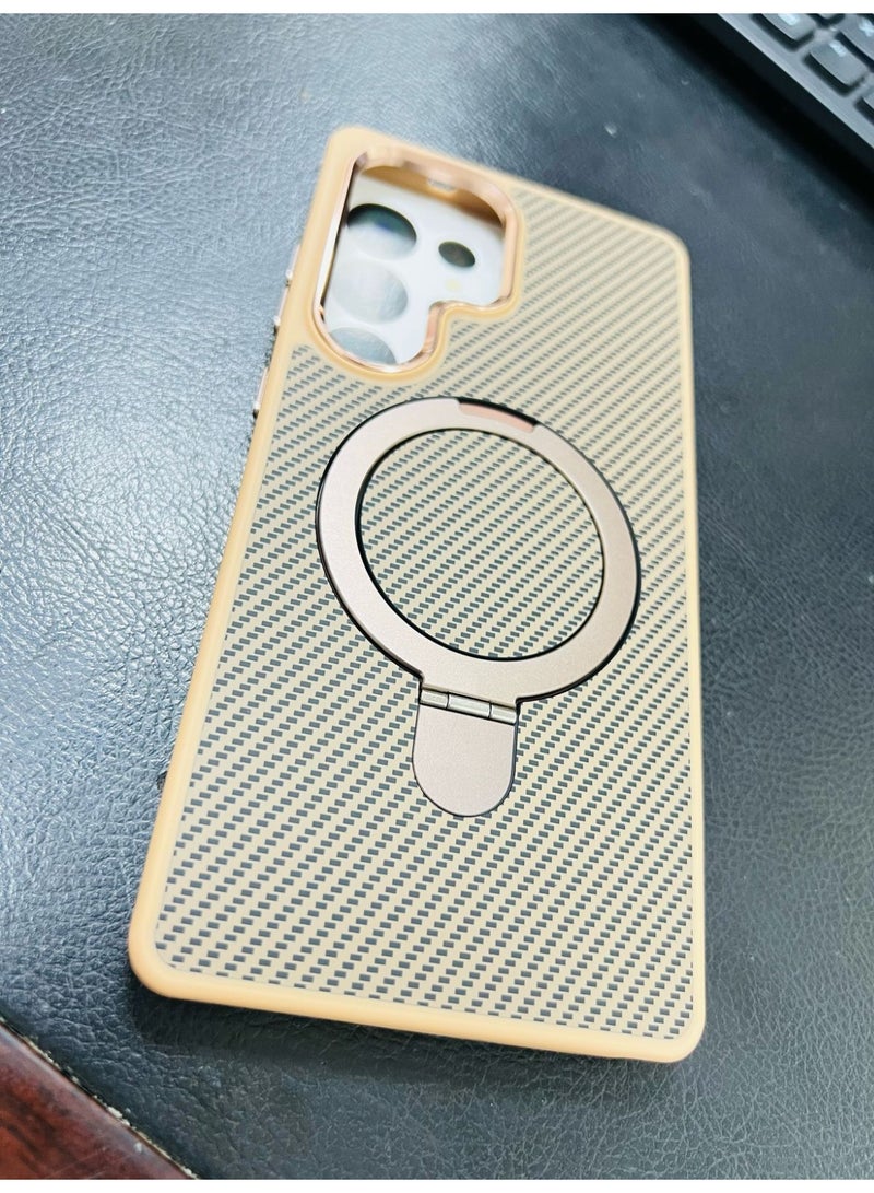 Raxoom Designed for Samsung Galaxy S25 ULTRA  with Magnetic Ring Stand Slim Liquid Silicone S25 Phone Case BROWN - Image 2