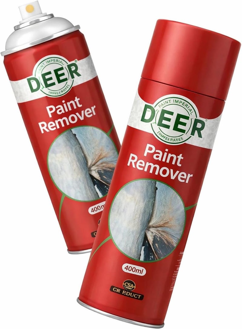 DEER Paint Remover Spray 400ml – Fast Acting Multi Purpose Paint Remover for Metal, Wood & Walls - Image 2