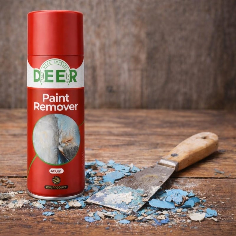 DEER Paint Remover Spray 400ml – Fast Acting Multi Purpose Paint Remover for Metal, Wood & Walls - Image 3
