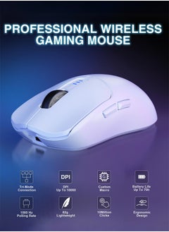 AULA SC580 Wireless Gaming Mouse, Tri-Mode 2.4G/BT/USB-C Gaming Mouse for Laptop/PC/Mac/Tablet  - Image 4