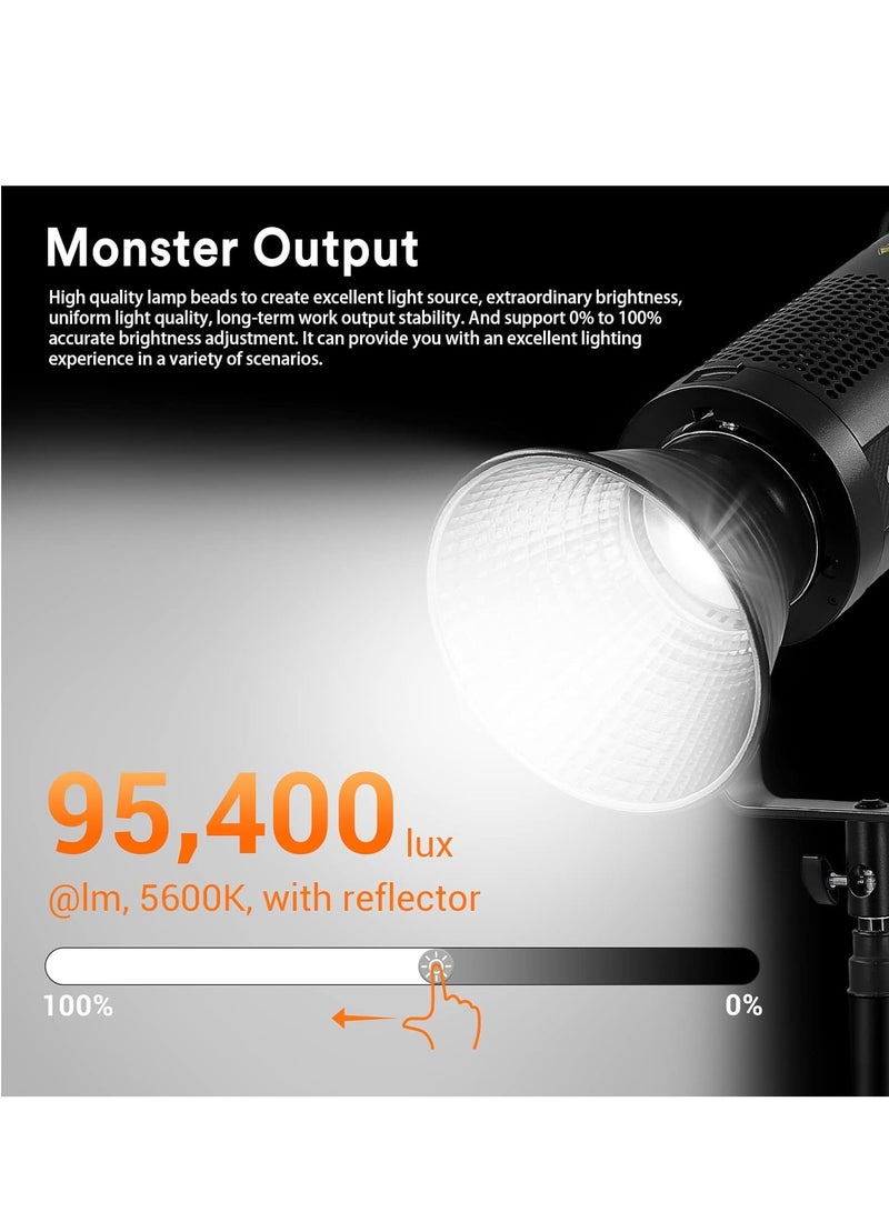 جودوكس SL200III Bi 215W Bi-Color LED Video Light,2800~6500K CRI/TLCI 96+/97+ LED Studio Light,APP/2.4GHz Wireless Control,Silent Mode,9 FX Effects,for Photography,Interview Lighting, Video Filming  - Image 4