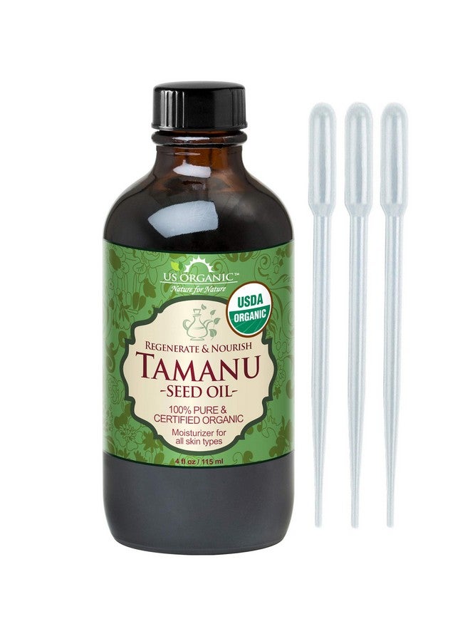 US Organic Tamanu Oil, Usda Certified Organic, 100% Pure Virgin Cold Pressed Unrefined, Dark Green Color, Sourced From Southeast Asia_Improved Cap_4Oz (115 Ml)
