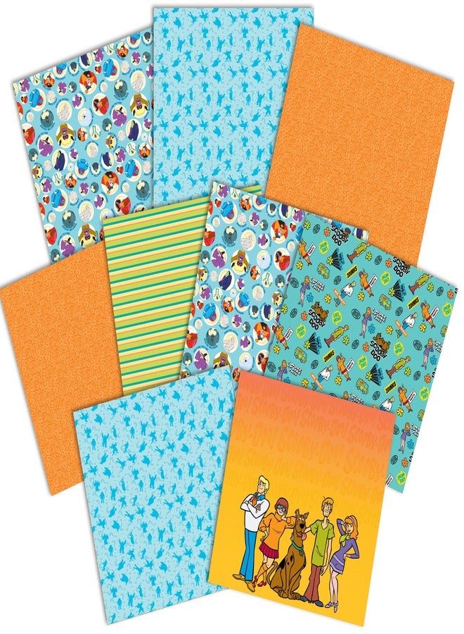 Paper House Productions Scooby Doo 12" x 12" 9-Sheet Decorative Double Sided Paper Pack for Scrapbooking and Crafts - Image 1