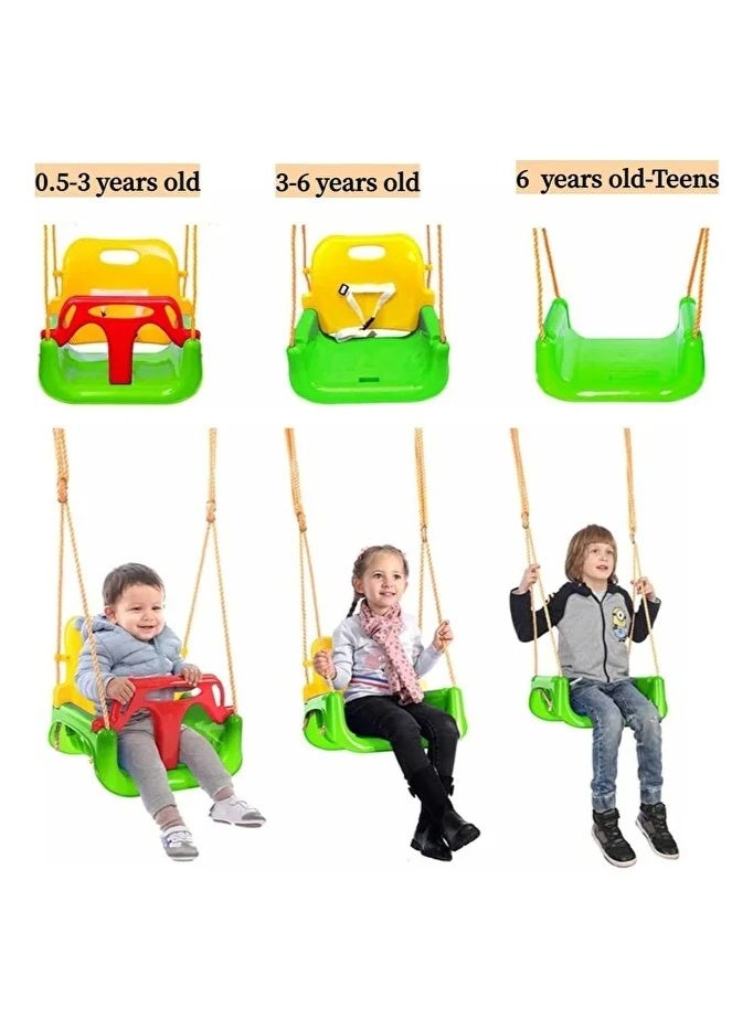 3-in-1 Baby Swing Seat: Anti-tip, Sturdy, Safe, Detachable Seat; Suitable for Infants and Toddlers; Green - Image 2