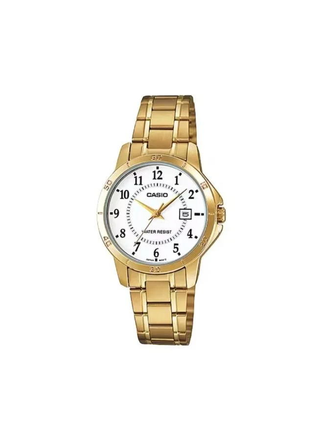 كاسيو Women's Stainless Steel Analog Watch LTP-V004G-7BUDF - 30.2 mm