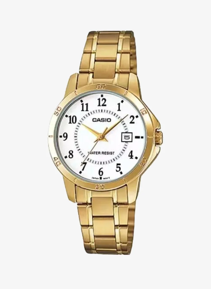 كاسيو Women's Stainless Steel Analog Watch LTP-V004G-7BUDF - 30.2 mm