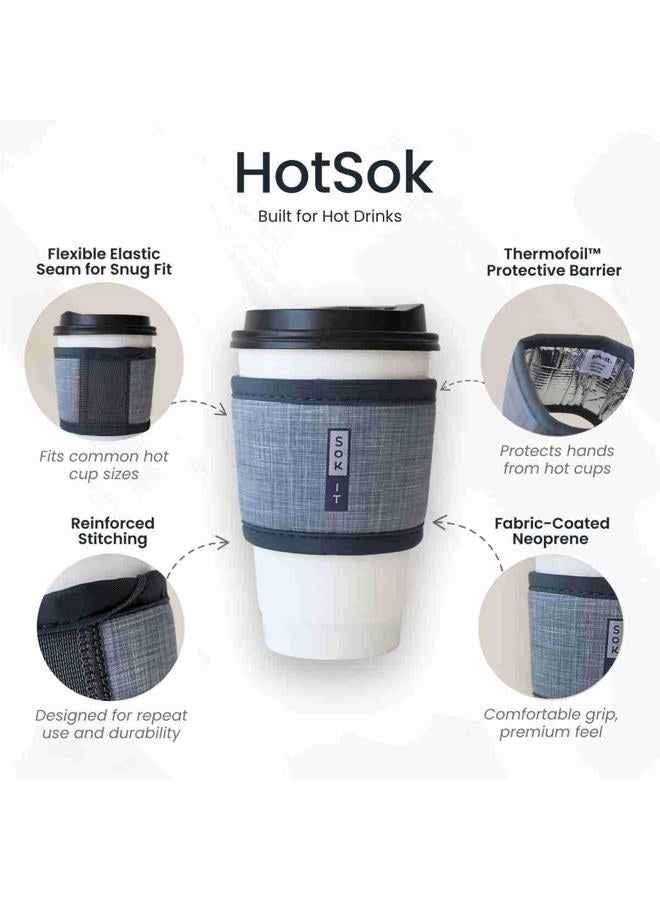 Sok It Hot Sok Reusable Neoprene Insulator Sleeve for Hot Coffee and Tea Cups (Carrier Owl, One Size Coffee Sleeve) - Image 2