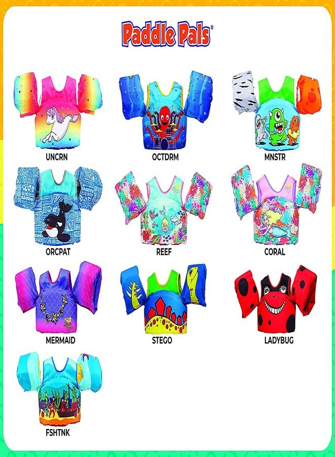 Body Glove Paddle Pals Learn to Swim Life Vest, One Size 33-55 lbs, Monster Pack - Image 4