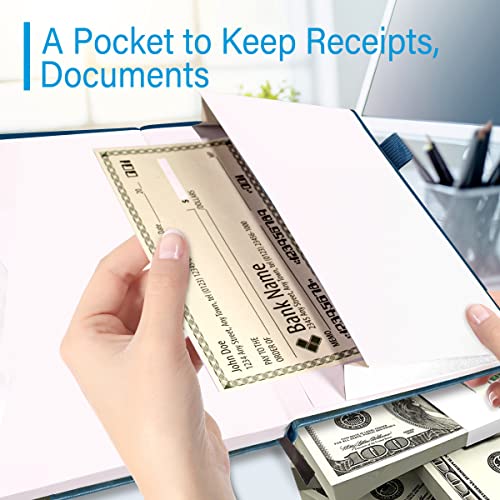 Blugool Check Registers for Personal Checkbook, Blugool Checkbook Register with Check & Transaction Registers, Accounting Ledger Log Book for Personal and Work, 5.8" x 8.3" (Blue) - Image 4