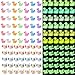 Barydat 100 Pcs Luminous Mini Resin Ducks Axolotls Bulk Glow in The Dark Tiny Ducks Animals Miniature Axolotls Figurines for Hide and See Decor Dollhouse Decor Landscape Garden Toys for Crafts DIY - Image 2