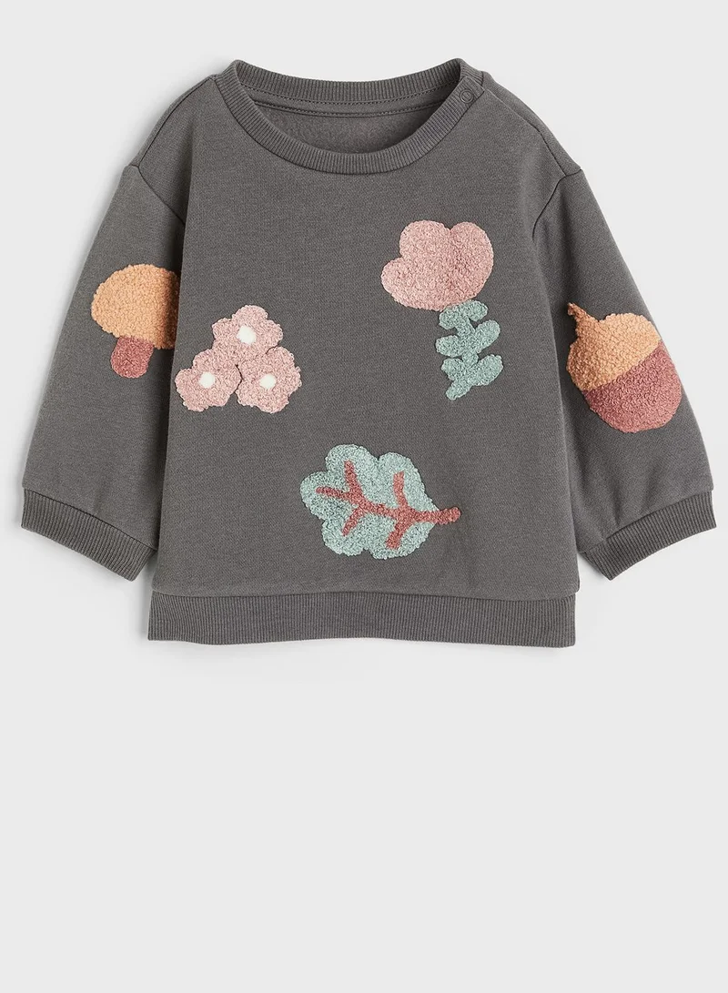 H&M Infant Floral Print Sweatshirt
