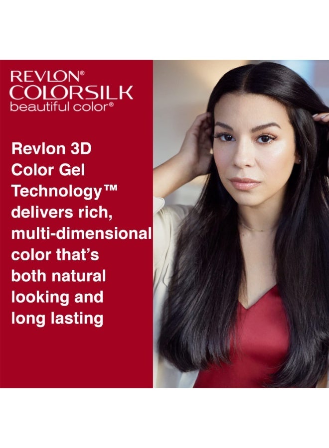 REVLON ColorSilk Hair Color with Keratin - 4N Medium Brown - (with Outrageous Shampoo 90 ml) - Image 2