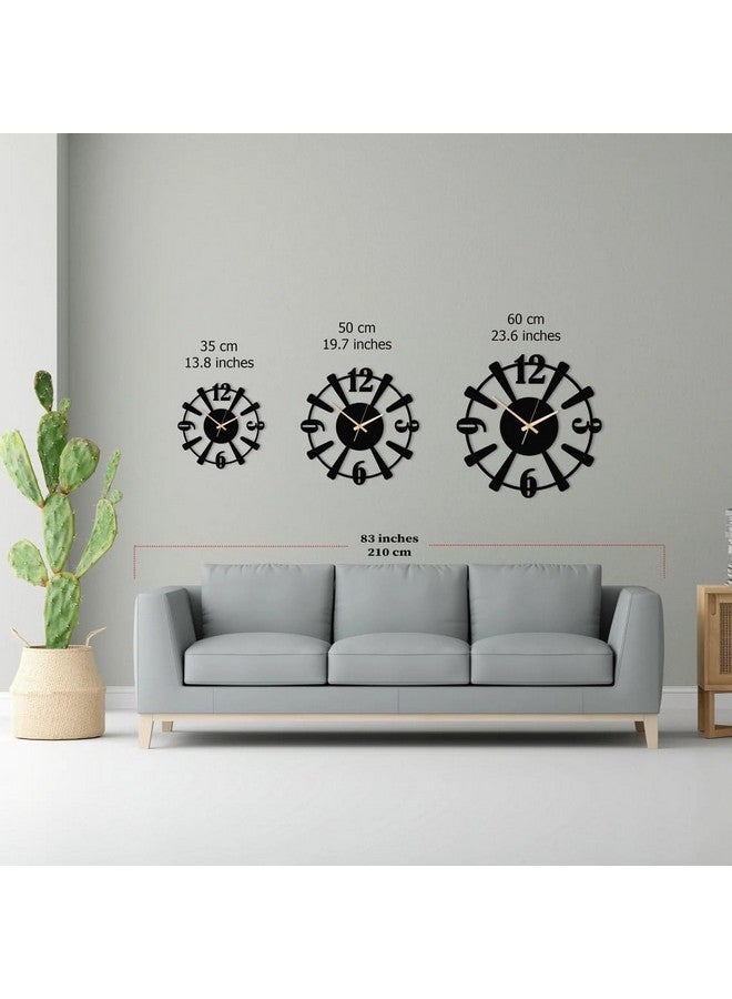 Hometrix Metal Analog Wall Clock, Stylish Clock for Living Room, Home Decor, Bedroom, Office, Kitchen & Hall, Decorative Watch with Unique Design Black (40 CM) DA-108 - Image 5