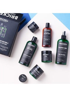 Brickell Men's Products Brickell Men's Daily Elite Face Care Routine II, Toner, Charcoal Facial Wash, Face Scrub, Anti-Aging Night Cream, Eye Cream, Charcoal Mask and Moisturizer, Natural and Organic, Scented 