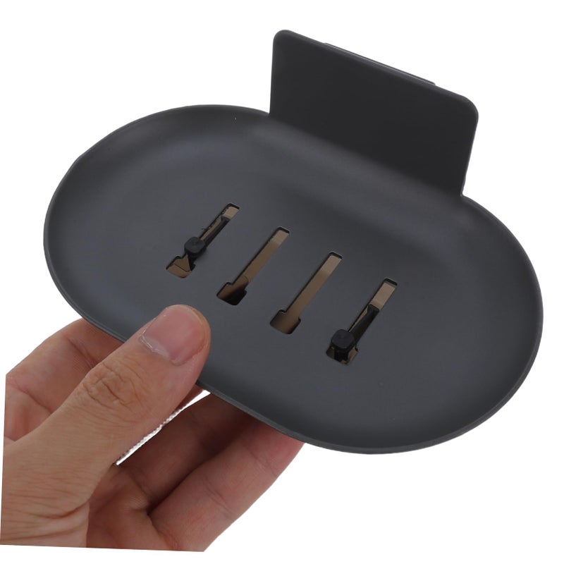 2Pcs Wall Mounted Soap Dish No Drilling Self Draining Stainless Steel Bathroom Kitchen - Image 5