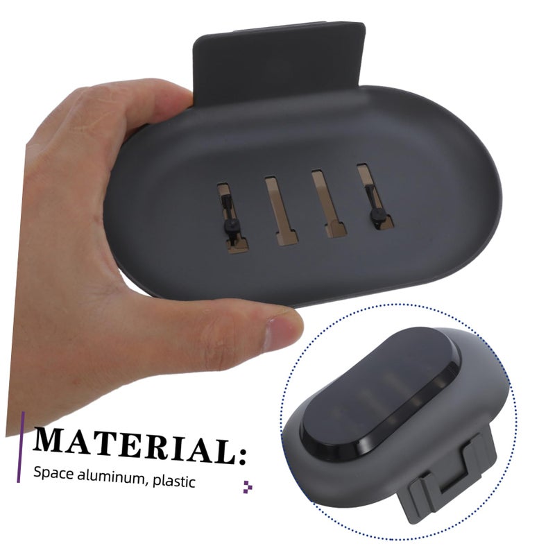 2Pcs Wall Mounted Soap Dish No Drilling Self Draining Stainless Steel Bathroom Kitchen - Image 4