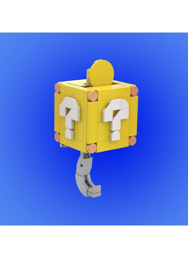 General Game Coin Block Question Mark Keychain Building Block Model Small Particles Puzzle Building Block Toy for Kids  - Image 1