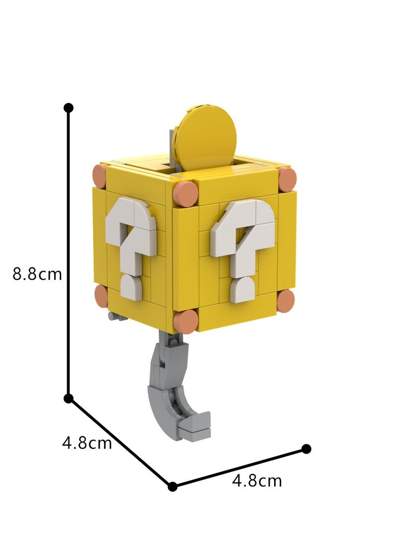 General Game Coin Block Question Mark Keychain Building Block Model Small Particles Puzzle Building Block Toy for Kids  - Image 3