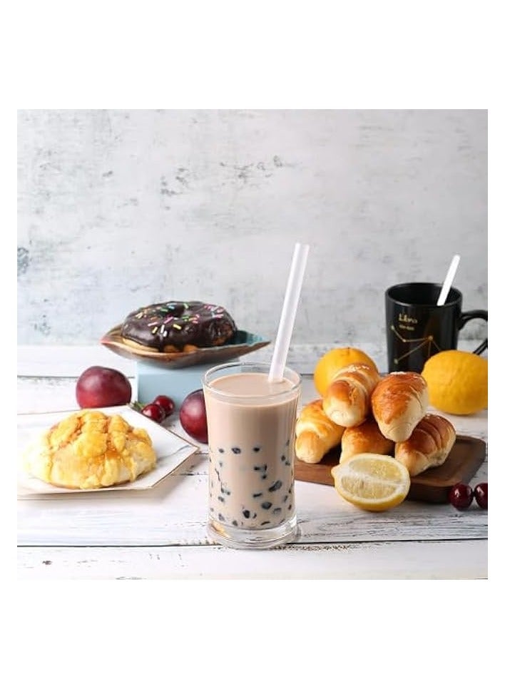 جرين تايجر 100 شفاطة شفافة من بوبا، شفاطة كبيرة شفافة للاستعمال مرة واحدة، لشرب الحليب المخفوق وشاي الحليب اللؤلؤي، للاستخدام المنزلي - (طول 8.27 بوصة و0.43 بوصة) - Image 2