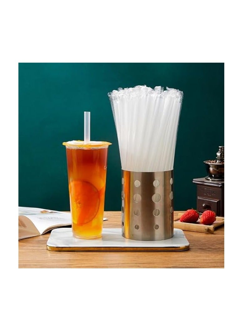 جرين تايجر 100 شفاطة شفافة من بوبا، شفاطة كبيرة شفافة للاستعمال مرة واحدة، لشرب الحليب المخفوق وشاي الحليب اللؤلؤي، للاستخدام المنزلي - (طول 8.27 بوصة و0.43 بوصة) - Image 3