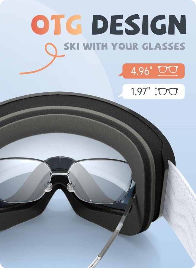 RIOROO Kids Ski Goggles, Toddler Ski Goggles Snowboard Goggles For Boys Girls Aged 3-14, 100% UV Protection OTG Ski Goggles - Image 5