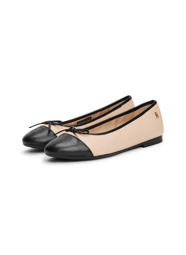 TOMMY HILFIGER Toe Cap Leather Ballerina